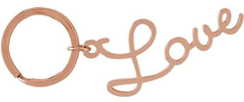 Schlüsselanhänger, Love, Metall, Größe mit Schlüsselring: 9,6cm x 3cm, Farbe: Rosegold - Sheepworld, Gruss und Co - 47050 -