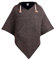 virblatt - XXL Poncho Herren Wolle & Polarfleece | Wollumhang Herren Poncho Winter warm mit Kapuze Fleece Hippie Rollstuhl Wolljacke - Abajo Wolle XXL braun