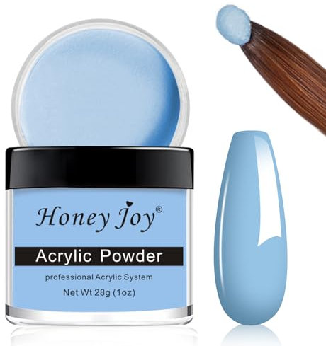 28g/box Acrylic Powder Professional Blue Color Nail French Manicure Powder for Nail Extension Acrylic Nail System,HJ-NAP017 (No.8)