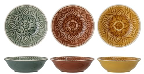 Bloomingville Teller Rani, grün, Keramik, 3er Set