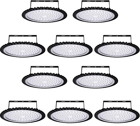 Gowtall 500W Alta Luce Della Baia, UFO LED Proiettore Faretto 50000LM 6500K Luce Bianca, UFO Interni Lampadario, Impermeabile IP65 Fari Risparmio Energetico Farettoper Officine,Fabbriche, Supermercato
