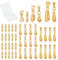 SUNNYCLUE 1 Box 120 Stück 3 Größen Eispickel Klemmbügel Klemmclip Bügelverschlüsse Charms Schmuckzubehör Verschlussverbinder Für Ohrring Armband Halskette Schmuckherstellung Zubehör Handwerk Golden