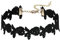Banemi Tattoo Choker Kette, Mama Kette Blumen Edelstahl Schwarz Halsband für Geburtstag/Party/Hochzeit 30.7cm