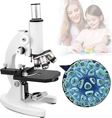 ZNMDOK Professionelles Biologisches Mikroskop, 12000X/18000X/30000X Monokular-Mikroskop-Set, mit Aufbewahrungstasche/Handyhalter/30 Proben, für Schule, Labor, Heimerziehung