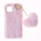 SNCLET Fluffy Plush Case für iPhone 11 Handyhülle Women Girls Case Cute Bling Bow Diamond Fluffy Furry Soft Warm Gradient Fur Protective Cover Silikon Hülle für iPhone 11,Rosa
