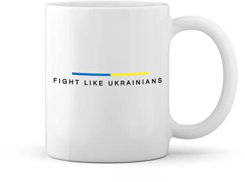 Fight Like Ukrainians Weiße Tasse Mug