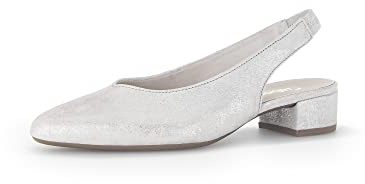 Gabor Damen Slingpumps, Frauen Absatzschuhe,Leder,Komfort,bequem,high Heels,Heels,hochhackige Schuhe,stoeckelschuhe,Ice,38 EU / 5 UK