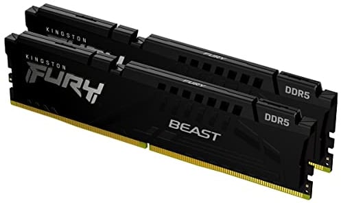 Kingston FURY Beast Schwarz DDR5 64GB (2x32GB) 5600MT/s CL36 DIMM Desktop Gaming Speicher Kit mit 2 AMD EXPO und Intel XMP - KF556C36BBEK2-64