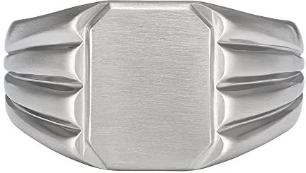 FOSSIL Ring für Männer Silberfarbener Edelstahl, B: 13.3mm, JF04467040