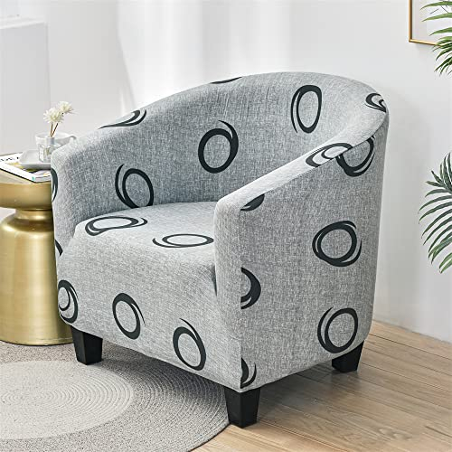 Morbuy Sesselhussen 1 Sitz, Stretch Sesselbezug Universal Sesselschoner Elastisch Sesselüberwurf Sofahusse mit Armlehnen für Clubsessel Loungesessel Cocktailsessel (Grauer Kreis)