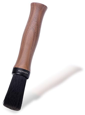 Normcore Barista Coffee Grinder Brush, Espresso Cleaning Brush with Brush Walnut Handle, Coffee Brush, Coffee Tool for Barista Home Kitchen