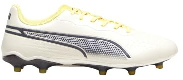 PUMA King Match FG/AG Soccer ShoeUnisex Adult, Alpine Snow Asphalt Yellow Blaze, 10 UK