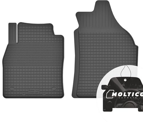 moto-MOLTICO Vorne Gummimatten Auto, 2-teiliges Set, Allwetter Gummi Fußmatten mit Rand, Antirutsch & Wasserfest Autoteppiche - passend für Nissan Micra K13 2010-2016