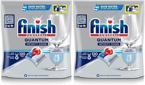 Finish Quantum Infinity Shine Dishwasher Tablets Bulk | Scent : Fresh | Size: 240 Dishwasher Tabs (120 tabs x 2)| For Sparkling Clean