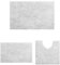 Badematte, Rutschfeste Badematten Sets 3 Stück, Chenille 20*32inch, 16*24inch Badteppich und 20*20inch U Form Toilette Teppich, weiche und saugfähige Badematte Set für Bad, Schlafzimmer(weiß)