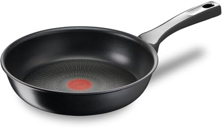 Tefal Unlimited On, Sartén, 28 cm, utensilios de cocina antiadherentes, protección antiarañazos, fácil de limpiar, seguro, revestimiento antiadherente de alto rendimiento, Thermo-Signal™, Francia