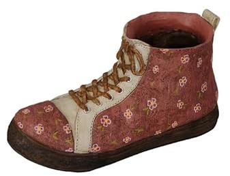 Generisch Dekoschuh Pflanzschuh Schuh hell Bordeaux Pflanzgefäß Übertopf Pflanztopf Schuhform Polyresin Gartendeko