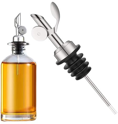 Beccuccio erogatore per olio a chiusura automatica, in acciaio inox, beccuccio antiruggine, erogatore per olio per cucinare, beccuccio per olio in acciaio inox, beccuccio a chiusura automatica