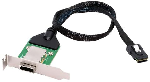 NFHK Cable de extensión interno Mini SAS SFF-8087 macho a externo SFF-8088 hembra PCBA con soporte de perfil bajo