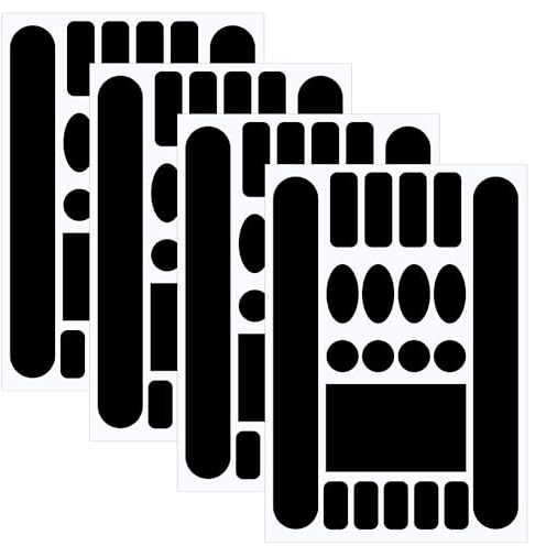 4 Pieces Bicycle Anti-Scratch Stickers, Bicycle Stickers, Bicycle Frame Protection, Waterproof Bicycle Anti-Scratch Stickers, Bicycle Protective Film, Bicycle Accessories (Black)