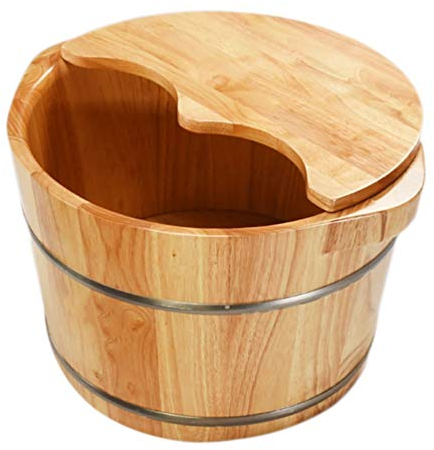 Fußbad, Holzfass, Fußbad, Whirlpool, Fußbecken für Erwachsene, Fußbadeeimer, Holzeimer für Pediküre, Fußwanne zum Einweichen der Füße (Größe: A) Präsentieren Sie Ihre Vision To pursue happiness