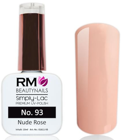Simply-Lac UV-Polish Nr. 93 Nude Rose Rosa Nagelgel UV-Nagellack Gel RM Beautynails 1er Pack (1x 10ml)