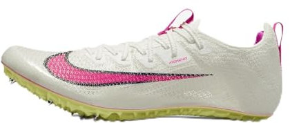 Nike Superfly Elite 2 Track Cleats, Sail/Light Lemon Twist/Black/Fierce Pink, 45 EU