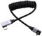 HangTon USB Type C USB-C 20Gbps PD100W 4K60 Data Power Video Cable for Samsung SSD BMPCC ZCAM R5 R6 A7C FX3 Camera iPhone 15 Phone Laptop Monitor, Up Right Angled Braided Coiled 30cm