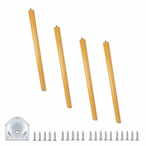 Tischbeine 4er-Pack Schreibtischbeine Schräg Konisch Tischfüße Für Sitzbank, Tischplatte Esstisch Oder Schreibtisch- INKL Schrauben(50cm)
