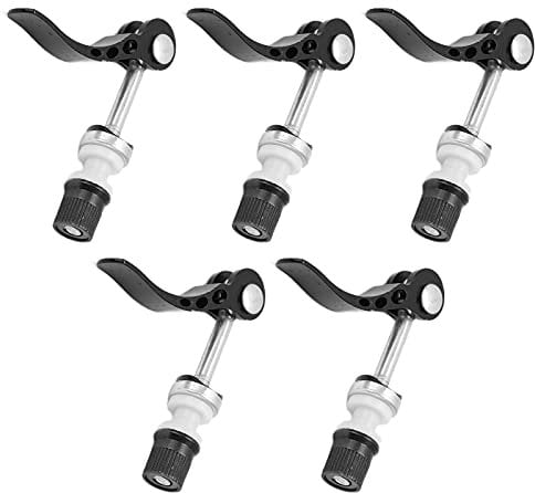 5 Stück Schwarze Aluminium-Oy-Pfostenklemmen, Schnellspanner, Fahrrad-Rohrschelle, Festes Getriebe für Universal-Zyklen, Post-Clips, Fahrrad-Pfostenklemmen-Zubehör (BLACK)