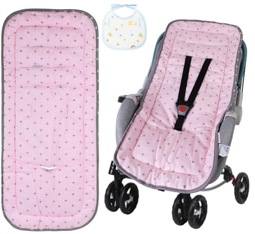 AOGOE Universelle Kinderwagenmatratze, Beidseitig Sitzauflage Weiche Kinderwageneinlage für alle Jahreszeiten, 9 Löcher Bollerwagenmatte kompatibel mit den Meisten Kinderwagen