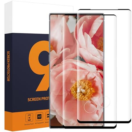 Carantee Verre Trempé pour Samsung Galaxy Note 10, 3D Couverture Complète Protection Écran, 9H Dureté Anti Rayures, 0,33mm Haute Sensibilité Sans Bulle, 2 Pièce Ultra HD Note 10 Vitre Protection