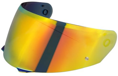 Motorradhelm Visier für HJ33/i90/i91,Helmvisier Motorrad Windschutz Helm Objektiv Visier Vollgesichts,Helmvisiere Zubehör Ersatz (Chrom Rot)