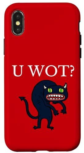 U Wot? Lustiger Teufel Cartoon und Teufel Hülle für iPhone X/XS