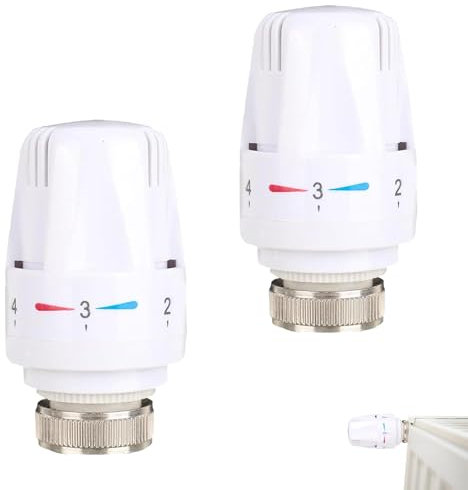 2 Pcs Radiator Valve Thermostatic, Radiator Thermostat Valve Head for Home Office Heating Systems