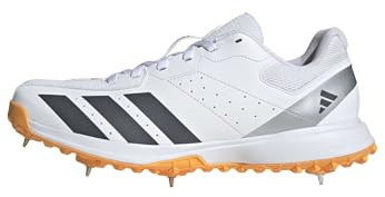 adidas Men's Howzat Spike, FTWR White/Aurora Onix/Lucid Tangerine, 4 UK