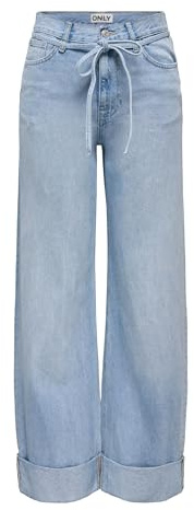 ONLY Female Jeans mit weitem Bein ONLBROOME Hohe Taille Weiter Beinschnitt Jeans