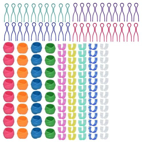 Wouueso 142Pcs Bobbin Thread Organizing Clips Set Kit 70 Bobbin Holder Clips,32 Silicone Holder Bobbin Holders,40 Bobbin Thread Holders Kit
