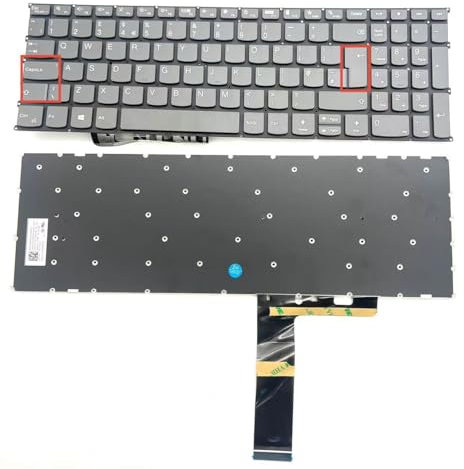 XINDIKBHUB Tastiera UK per Lenovo IdeaPad Slim 3-15IAN8 3-15IRU8 3-15ABR8 3-15AMN8 3-16ABR8 3-16IRU8,5-16IRL8 5-16ABR8 5-16IAH8,82XF grigio senza cornice (senza retroilluminazione)