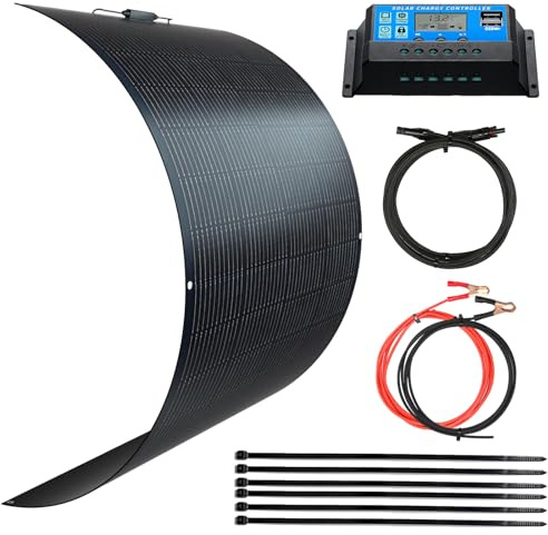 XINPUGUANG Panneau Solaire Souple 200W 12V pour Toit(201080040) (200W KIT)
