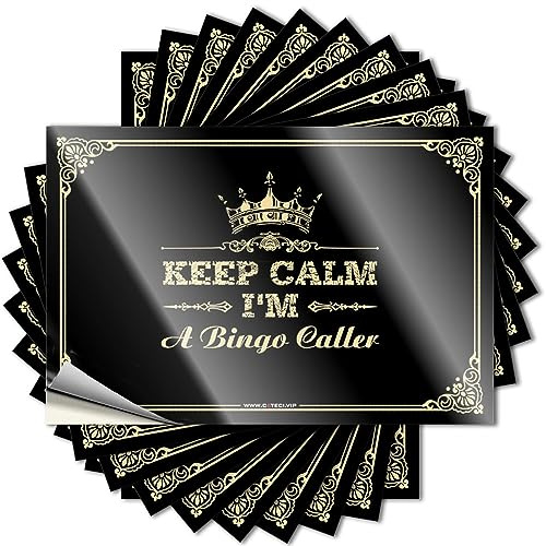 Inappropriate Stickers Aufkleber Keep Calm I'm A Bingo Caller, Schilder für Männerhöhle, Männer, Dekoration (6 x 9 cm)