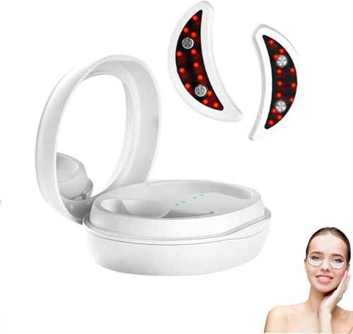 SYNEA Glowpads Pro - Rote Licht & Mikrostrom Augenpads gegen Tränensäcke, Augenringe & Falten. Strafft, erfrischt & belebt die Augenpartie für ein jüngeres Aussehen.
