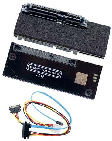 Xuanxi SATAs 22PIN to SASs 29PIN Female Hard Drive Adapters Converters with Cable Toolless Installation for Stable Data Transfer Hard Drive Converters Adapters