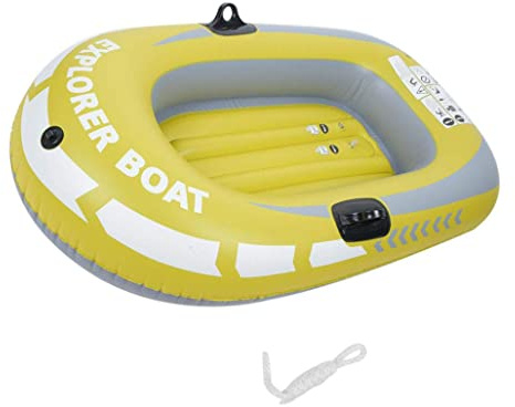 Schlauchboot-Set, verdickte Ruderboote für Kinder, eine Person, gelb, Beiboote
