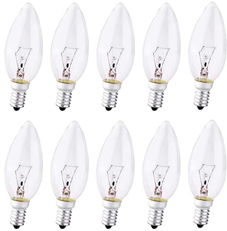 FanciBuy Dimmable Candle Bulbs, 10 Pack E14 Small Screw Light Bulb, Warm White 2700K, 230V