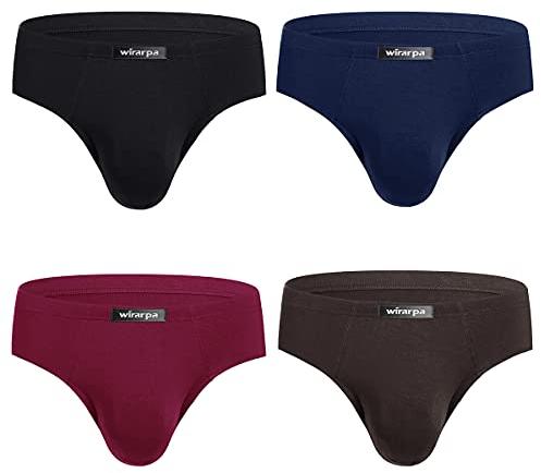 wirarpa Slip Homme Elasticité Microfibre sous Vetement Lot de 4 Taille L