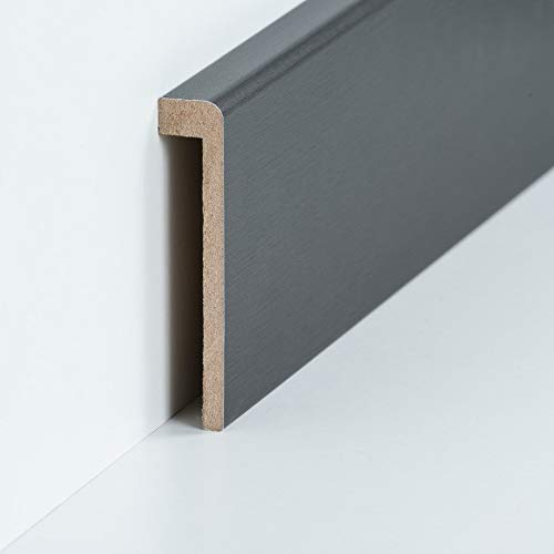 Abdeckleiste für Fliesensockel | Verkleidung bis 85 mm | Profileisten 720.96.13.85.47 Titan