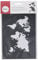 Rayher 45100000 Schablone World Map, Format DIN A5, mit Rakel, Siebdruck-Schablone, Malschablone, selbstklebend, Grau