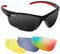 Kilter Men's Road Racer Cycling Sunglasses With 4 Interchangeable Lenses