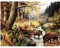 TWYYDP Puzzle Adulte Classique 1000 Pièces Sanglier Et Cerf dans La Forêt Peinture De Décoration, Affiche